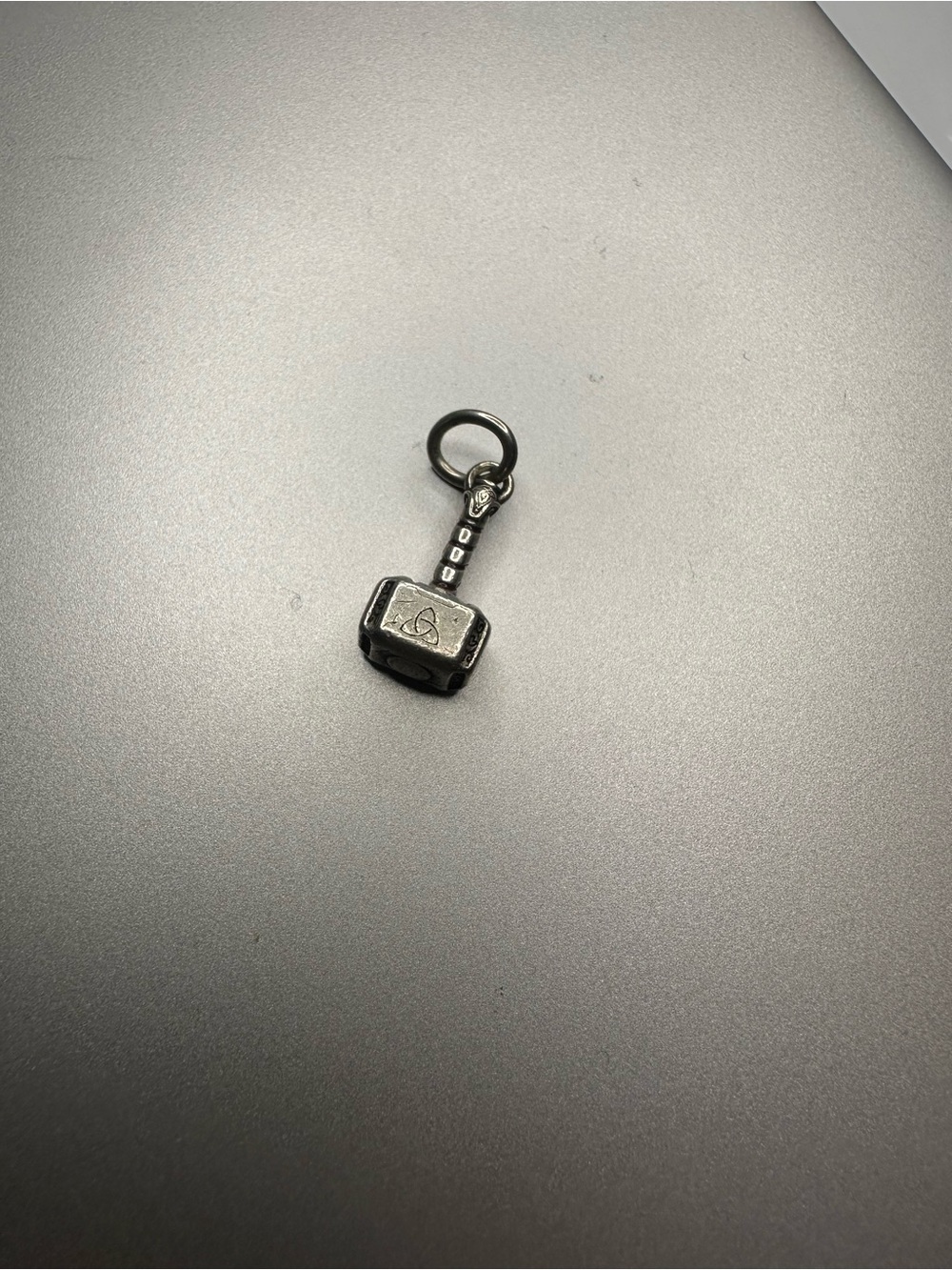 Prada Silver Thor Hammer Charm Bracelet Pendant